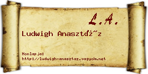 Ludwigh Anasztáz névjegykártya